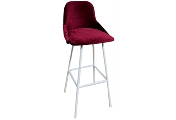 Royal Barstool Square White - Burgundy in Miami, Ft. Lauderdale, Palm Beach