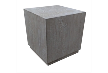 Wood Cube End Table - Dark Gray in Miami, Ft. Lauderdale, Palm Beach