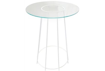 Wired White Glass Highboy Table in Miami, Ft. Lauderdale, Palm Beach