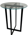 Industrial Black Highboy Table Clear Glass in Miami, Ft. Lauderdale, Palm Beach