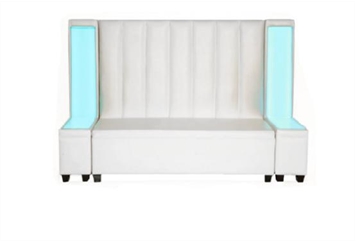 High Back White Sofa Sectional with LED Insert in Miami, Ft. Lauderdale, Palm Beach