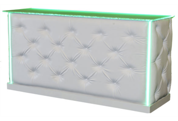 Tufted Bar White with LED in Miami, Ft. Lauderdale, Palm Beach