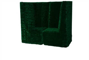 High Back Green Loveseat Sectional in Orlando