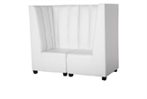 High Back White Loveseat Sectional in Tampa, St Petersburg