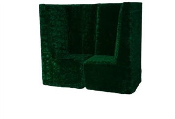 High Back Green Loveseat Sectional in Tampa, St Petersburg