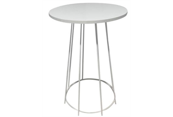 Wired White Metal Highboy Table in Naples, Marco Island, Ft. Myers