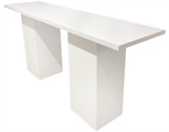 Platform Long White Wood Highboy Table Large in Naples, Marco Island, Ft. Myers