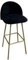 Royal Barstool Curved Gold - Black in Naples, Marco Island, Ft. Myers