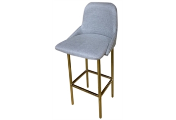 Royal Barstool Square Gold Shiny - Gray in Naples, Marco Island, Ft. Myers