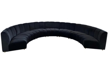 Velvet Sofa Black in Naples, Marco Island, Ft. Myers