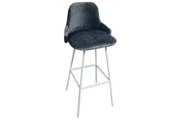 Royal Barstool Square White - Dark Gray in Orlando