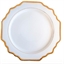 Versailles White and Gold Rim Charger Plate in Orlando