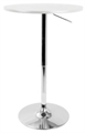 Easy Chrome Tulip Base White Top Highboy Table - Adjustable in Miami, Ft. Lauderdale, Palm Beach