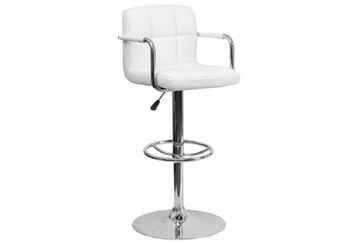 Canterbury Barstool With Arms White in Miami, Ft. Lauderdale, Palm Beach