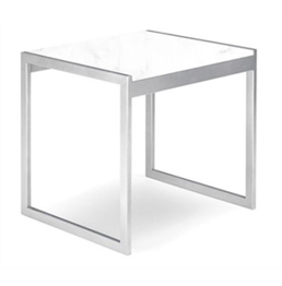 Aria White Marble End Table in Orlando