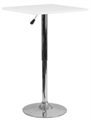 Easy Chrome Tulip Base Square White Top Highboy Table - Adjustable in Tampa, St Petersburg