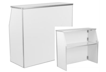 Portable Bar White Narrow in Tampa, St Petersburg