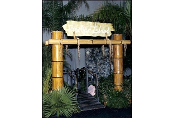 Bamboo Archway with Trees, Plants and Other Foliage in Orlando