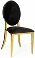 O Chair Gold - Black W/Back in Miami, Ft. Lauderdale, Palm Beach