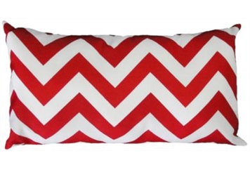 Pillow - Rectangular Red Chevron Accent in Miami, Ft. Lauderdale, Palm Beach