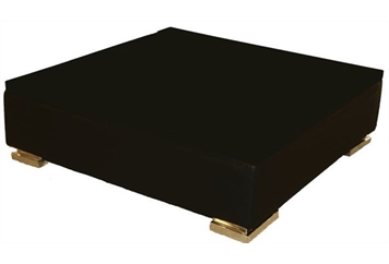 Acrylic Coffee Table - Black w Gold Legs in Miami, Ft. Lauderdale, Palm Beach