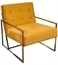 Gold Cube Lounge Chair - Orange in Miami, Ft. Lauderdale, Palm Beach