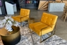 Gold Cube Lounge Chair - Orange in Miami, Ft. Lauderdale, Palm Beach