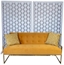 Gold Cube Loveseat - Orange in Miami, Ft. Lauderdale, Palm Beach