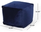 Pouf - Navy Velvet in Miami, Ft. Lauderdale, Palm Beach