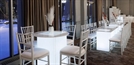 Chiavari Barstool White Narrow - White Pad in Naples, Marco Island, Ft. Myers