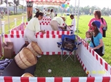 Bushel Basket Toss w/ Red and White Tent in Miami, Ft. Lauderdale, Palm Beach