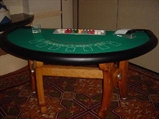 Green and Wood Blackjack Table in Miami, Ft. Lauderdale, Palm Beach