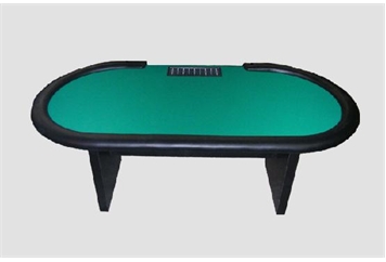 Green and Wood Poker Table w/ Dealer in Miami, Ft. Lauderdale, Palm Beach