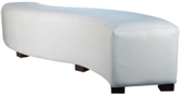 Serpentine White Bench in Miami, Ft. Lauderdale, Palm Beach