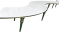 Aime Dining Table Gold Serpentine in Miami, Ft. Lauderdale, Palm Beach