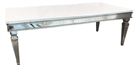 Anisa Dining Table Silver with White Top in Miami, Ft. Lauderdale, Palm Beach