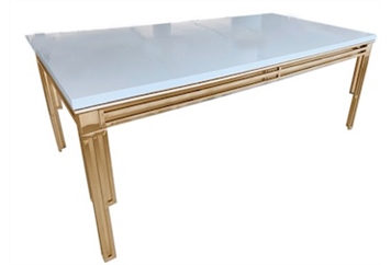 Roxana Dining Table Gold With White Top in Miami, Ft. Lauderdale, Palm Beach