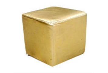 Ottoman Cube Gold in Miami, Ft. Lauderdale, Palm Beach