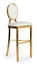 Alice Gold Barstool - White Pad in Miami, Ft. Lauderdale, Palm Beach