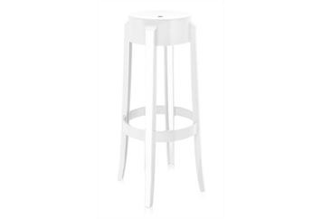 Charles Backless Barstool White in Miami, Ft. Lauderdale, Palm Beach