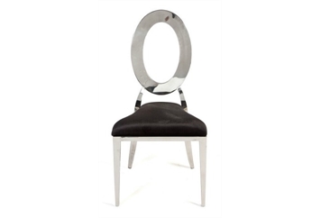 O Chair Silver - Black Pad in Miami, Ft. Lauderdale, Palm Beach