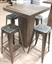 Plank Wood Highboy Table - Black Top in Miami, Ft. Lauderdale, Palm Beach