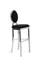 Alice Silver Barstool - Black Pad in Miami, Ft. Lauderdale, Palm Beach