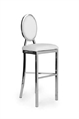 Alice Silver Barstool - White Pad in Miami, Ft. Lauderdale, Palm Beach