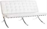 Barcelona White Loveseat in Miami, Ft. Lauderdale, Palm Beach