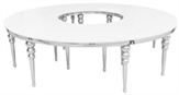 Castillo White and Silver Dining Table in Miami, Ft. Lauderdale, Palm Beach