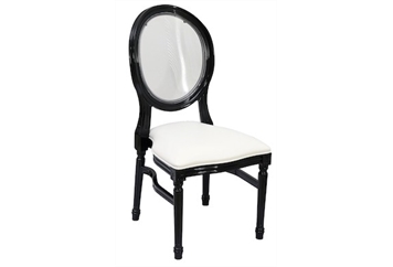 Castle Black Dining Chair - White and Clear in Miami, Ft. Lauderdale, Palm Beach