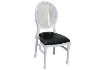 Castle White Dining Chair - Black and Clear in Miami, Ft. Lauderdale, Palm Beach