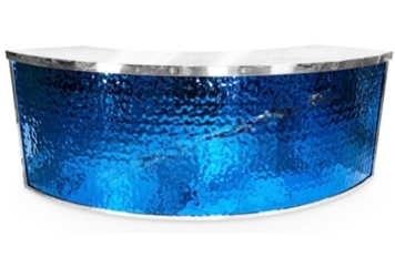 Frozen Blue Bar Curved - Silver Frame in Miami, Ft. Lauderdale, Palm Beach