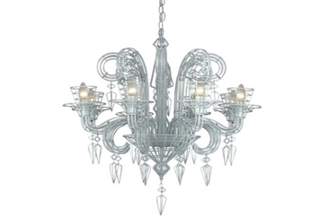 Illusion White Steel Chandelier in Miami, Ft. Lauderdale, Palm Beach